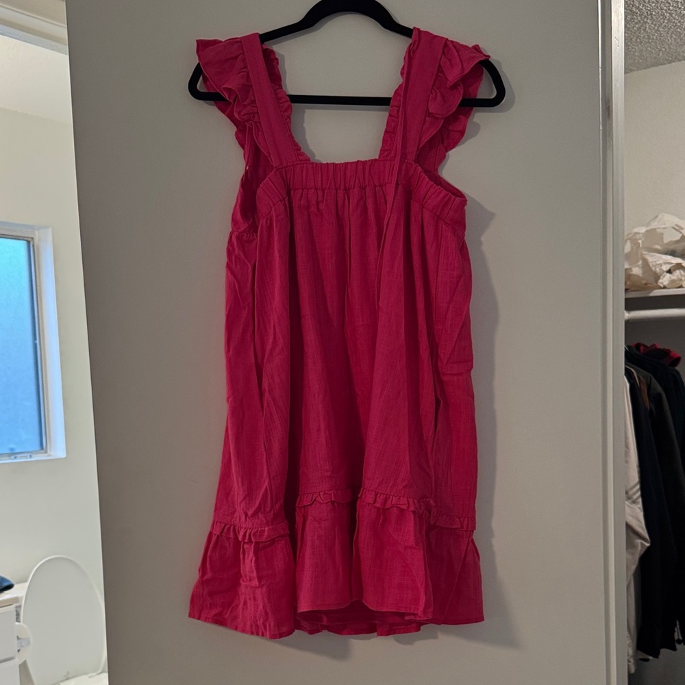 New In: Pink Ruffled Mini Dress - Picture 3 of 3